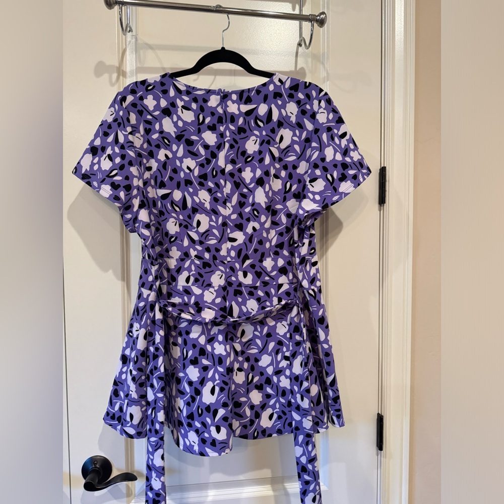 Lane Bryant size 14 Lena top purple/black/white